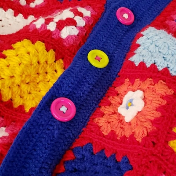 Granny Square Crochet Jacket- Handmade - Picture 5 of 11